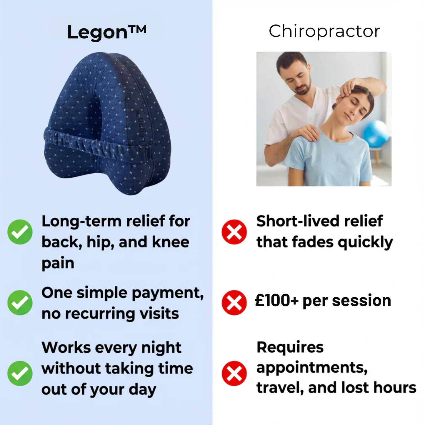 Legon™ – Sleep Without Hip & Back Pain