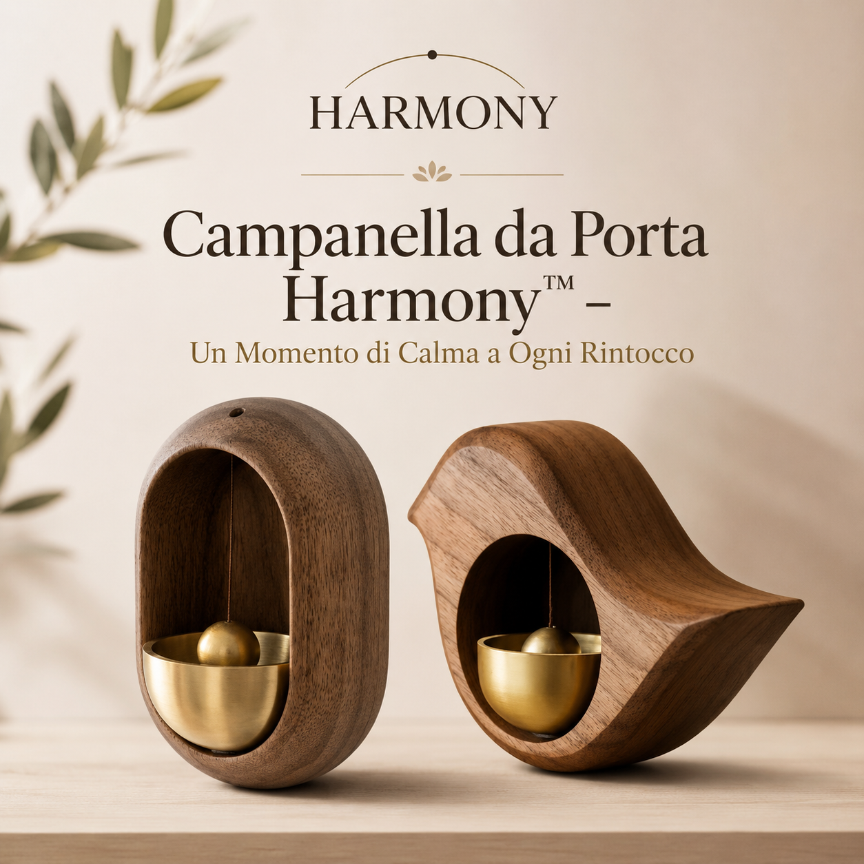 Campanella da Porta Harmony™ – Un Momento di Calma a Ogni Rintocco